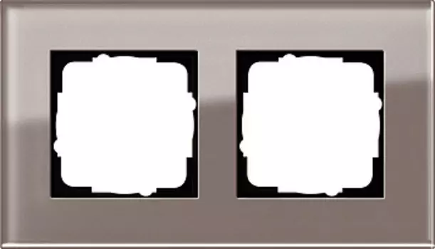 0212122 Рамка Esprit Дымчатое стекло 2-постовая Gira