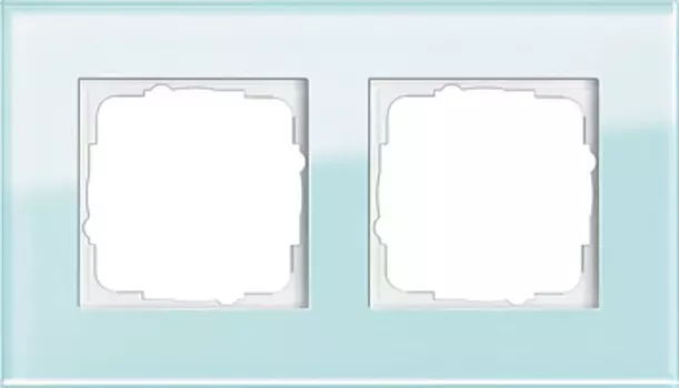 021218 Рамка Esprit Салотовое стекло 2-постовая Gira