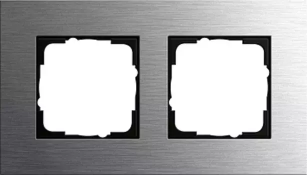 0212219 Рамка Esprit Сталь 2-постовая Gira
