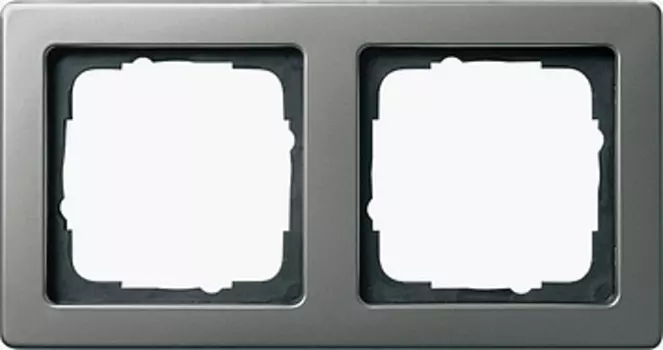 021221 Рамка E22 Сталь Edelstahl 21 2-постовая Gira
