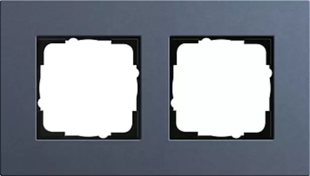 0212227 Рамка Esprit Linoleum-Multiplex Синий 2-постовая Gira