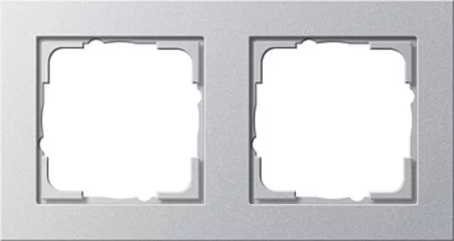 021225 Рамка E2 Алюминий 2-постовая Gira