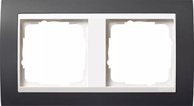 0212328 Рамка Event Черный / Белый 2-постовая Gira