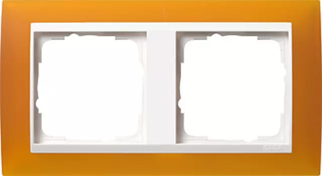 0212332 Рамка Event Янтарный / Белый 2-постовая Gira