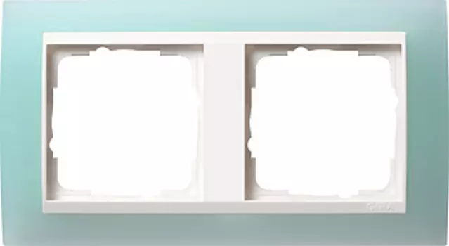 0212395 Рамка Event Салатовый / Белый 2-постовая Gira
