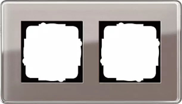 0212522 Рамка Esprit Glass C Дымчатое стекло 2-постовая Gira