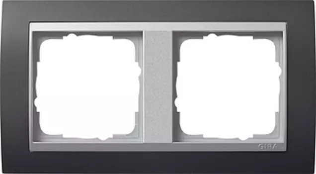 021281 Рамка Event Черный / Алюминий 2-постовая Gira