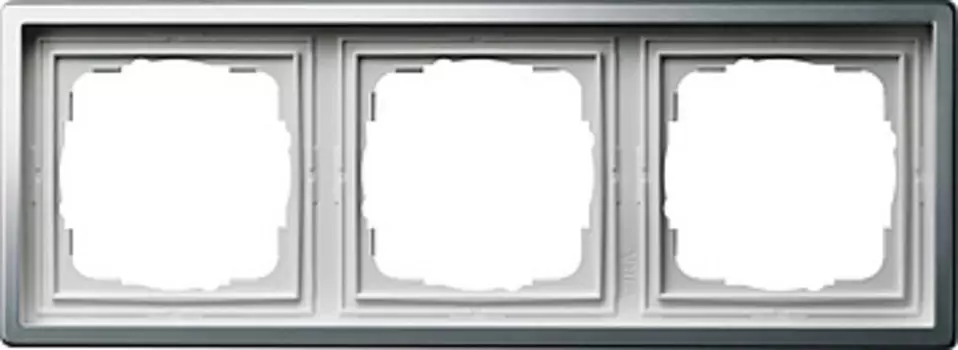 0213114 Рамка F100 Платина 3-постовая Gira