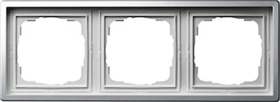 0213115 Рамка F100 Хром 3-постовая Gira