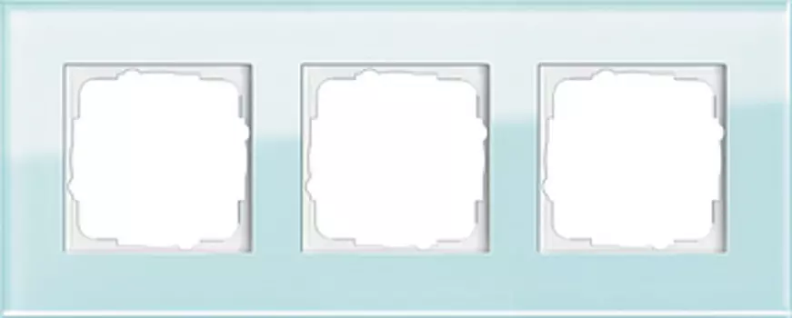 021318 Рамка Esprit Салотовое стекло 3-постовая Gira