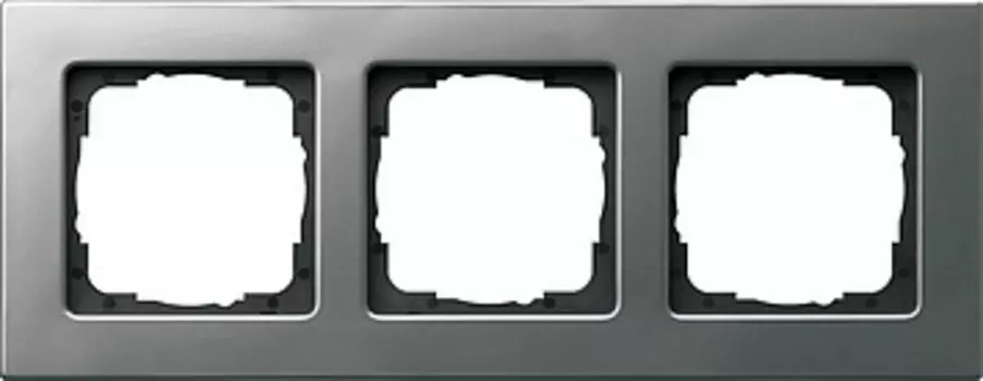 0213202 Рамка E22 Сталь 3-постовая Gira