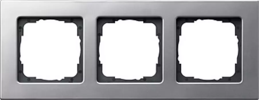 0213203 Рамка E22 Алюминий 3-постовая Gira