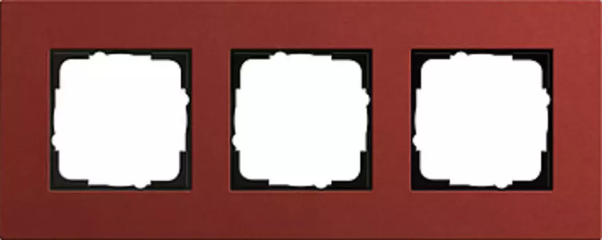 0213229 Рамка Esprit Linoleum-Multiplex Красный 3-постовая Gira