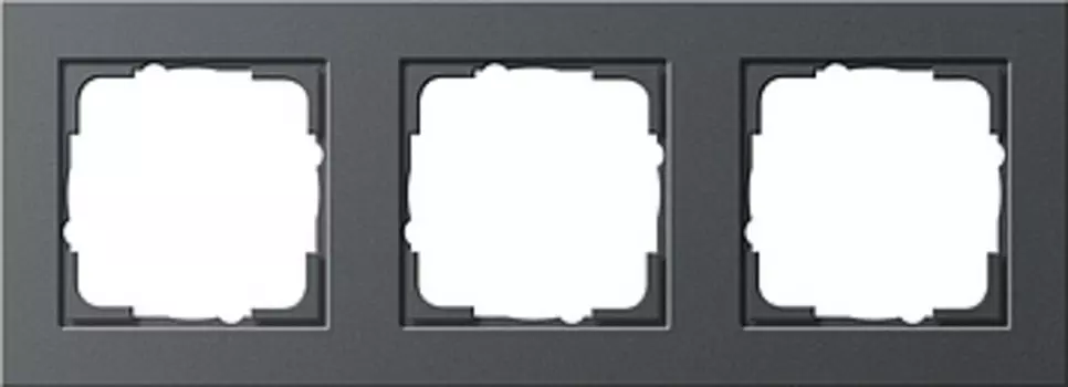 021323 Рамка E2 Антрацит 3-постовая Gira