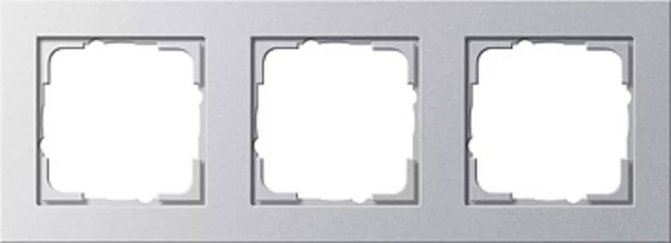 021325 Рамка E2 Алюминий 3-постовая Gira