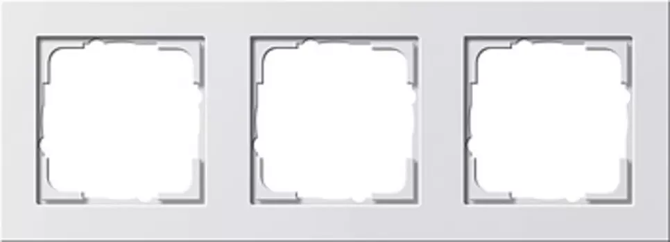 021329 Рамка E2 Белый глянец 3-постовая Gira