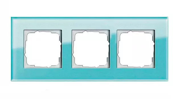 0213395 Рамка Event Салатовый / Белый 3-постовая Gira