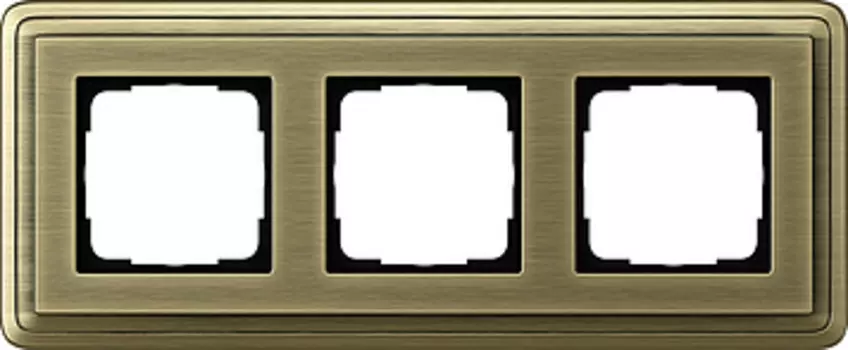 0213621 Рамка Classix Бронза 3-постовая Gira