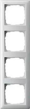 021403 Рамка Standard 55 Белый глянцевый 4-постовая Gira