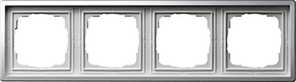0214115 Рамка F100 Хром 4-постовая Gira