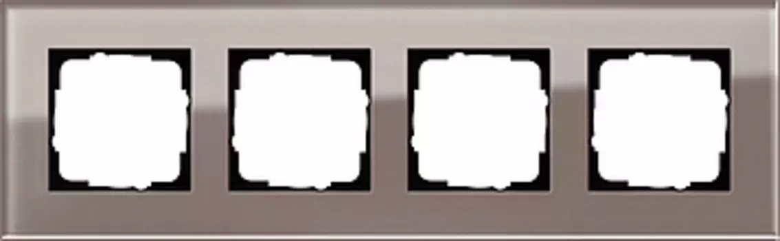 0214122 Рамка Esprit Дымчатое стекло 4-постовая Gira