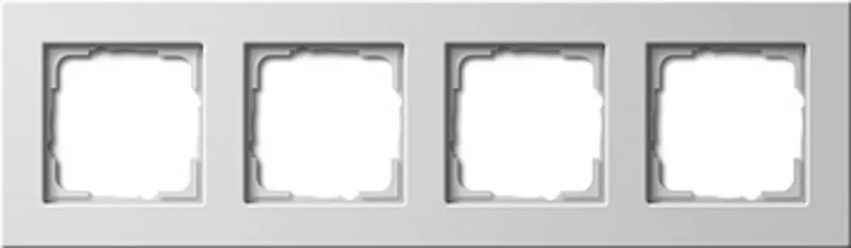 0214201 Рамка E22 Белый 4-постовая Gira