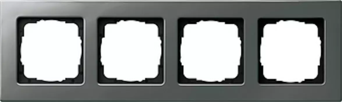 0214202 Рамка E22 Сталь 4-постовая Gira