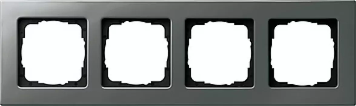 0214205 Рамка E22 Сталь 4-постовая, заподлицо Gira