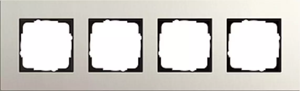 0214220 Рамка Esprit Linoleum-Multiplex Светло-серый 4-постовая Gira