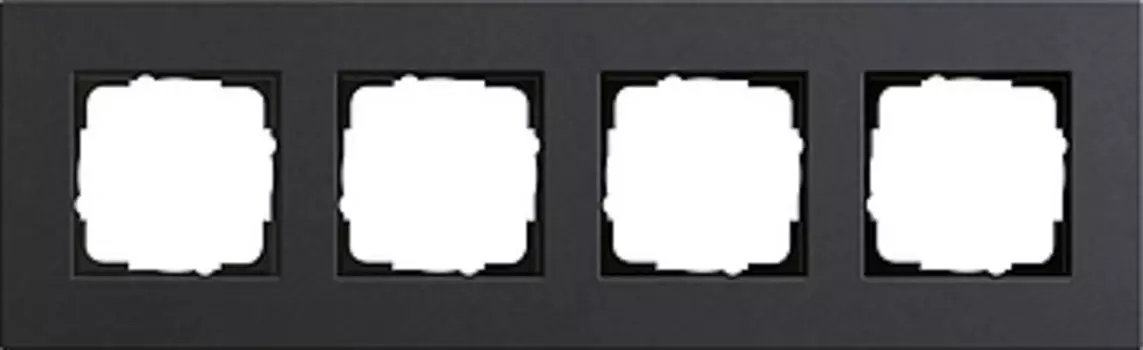 0214226 Рамка Esprit Linoleum-Multiplex Антрацит 4-постовая Gira