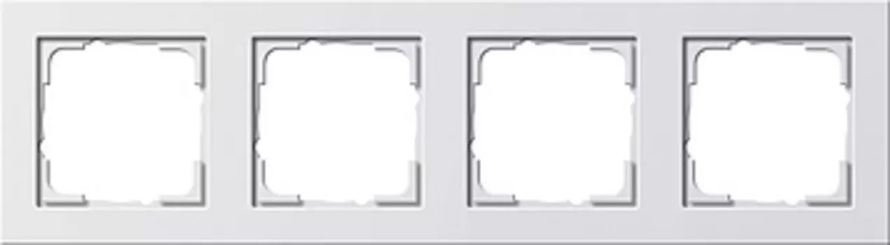021429 Рамка E2 Белый глянец 4-постовая Gira