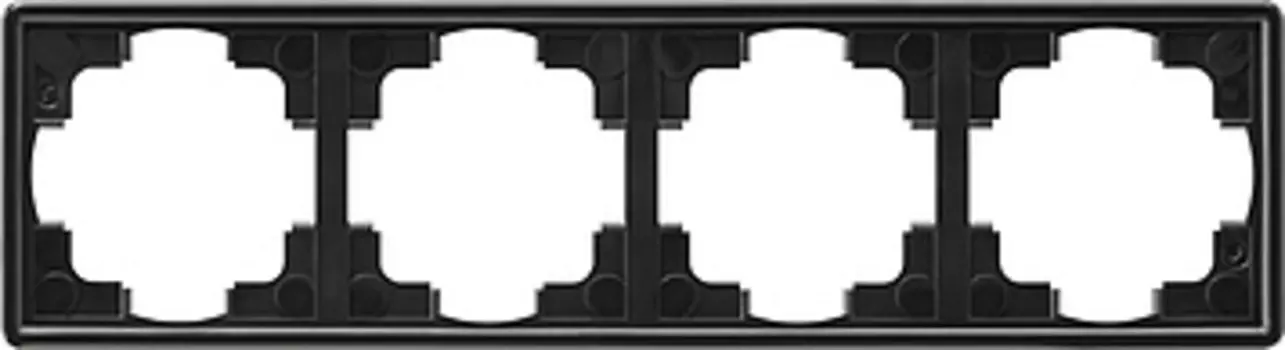 021447 Рамка S-color Черный 4-постовая Gira