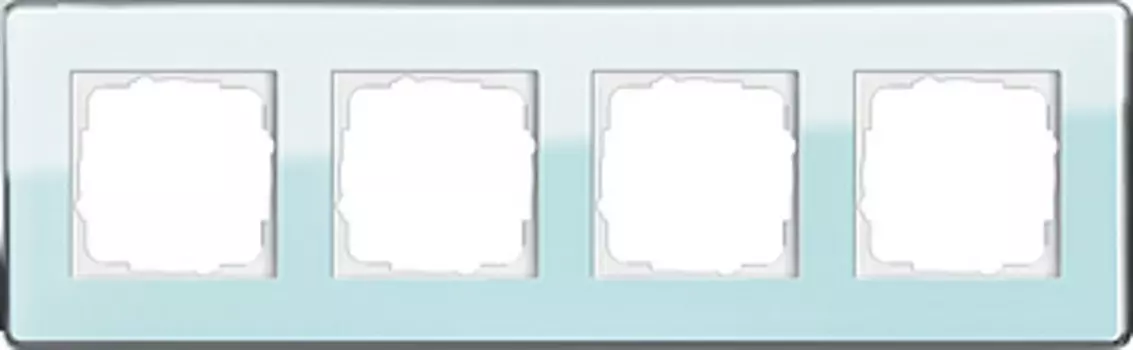 0214518 Рамка Esprit Glass C Салатовое стекло 4-постовая Gira