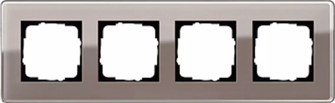 0214522 Рамка Esprit Glass C Дымчатое стекло 4-постовая Gira