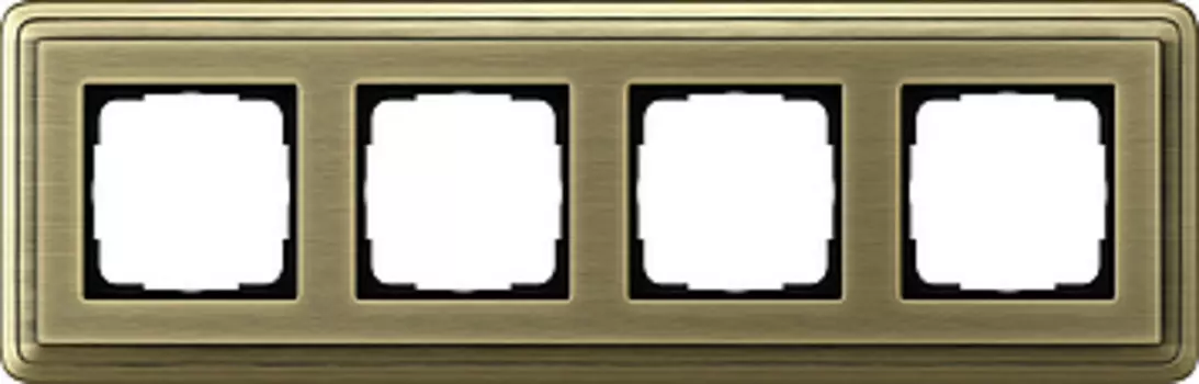 0214621 Рамка Classix Бронза 4-постовая Gira