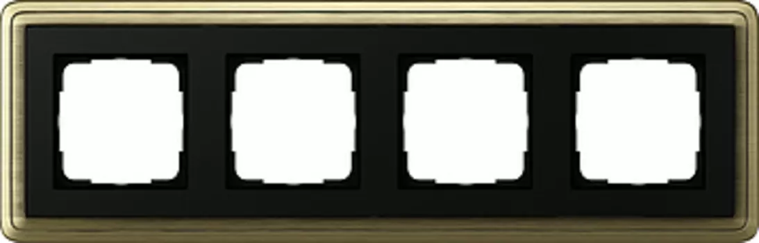 0214622 Рамка Classix Бронза / Черный 4-постовая Gira