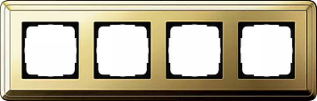 0214631 Рамка Classix Латунь 4-постовая Gira
