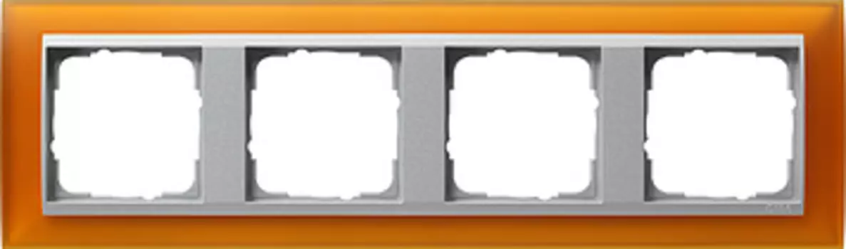 021469 Рамка Event Янтарный / Алюминий 4-постовая Gira