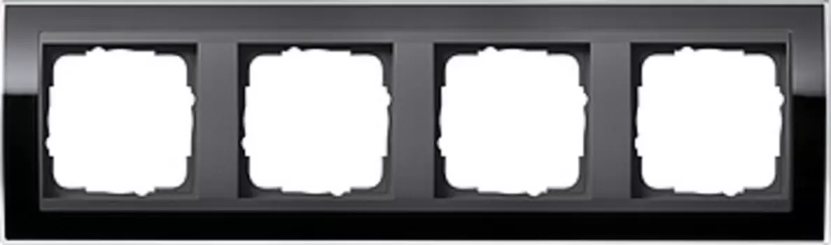 0214738 Рамка Event Clear Черный 4-постовая Gira
