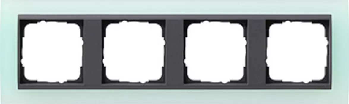 021485 Рамка Event Салатовый / Черный 4-постовая Gira