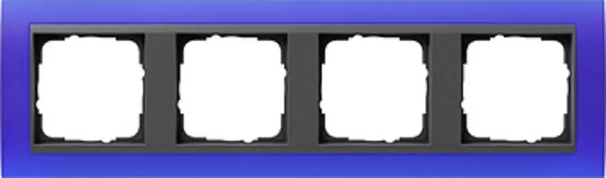 021489 Рамка Event Синий / Черный 4-постовая Gira