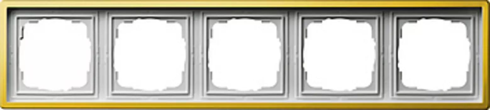 0215113 Рамка F100 Латунь 5-постовая Gira