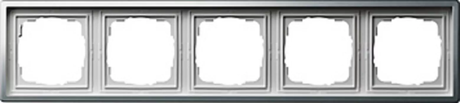 0215114 Рамка F100 Платина 5-постовая Gira