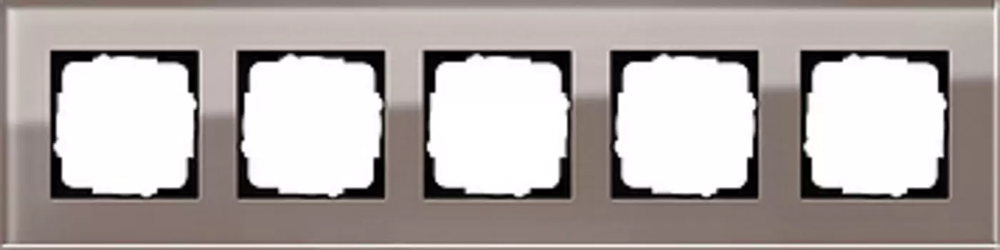 0215122 Рамка Esprit Дымчатое стекло 5-постовая Gira