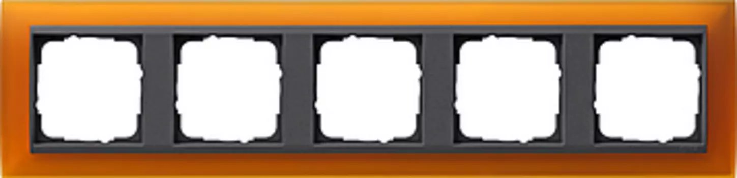 021514 Рамка Event Янтарный / Черный 5-постовая Gira