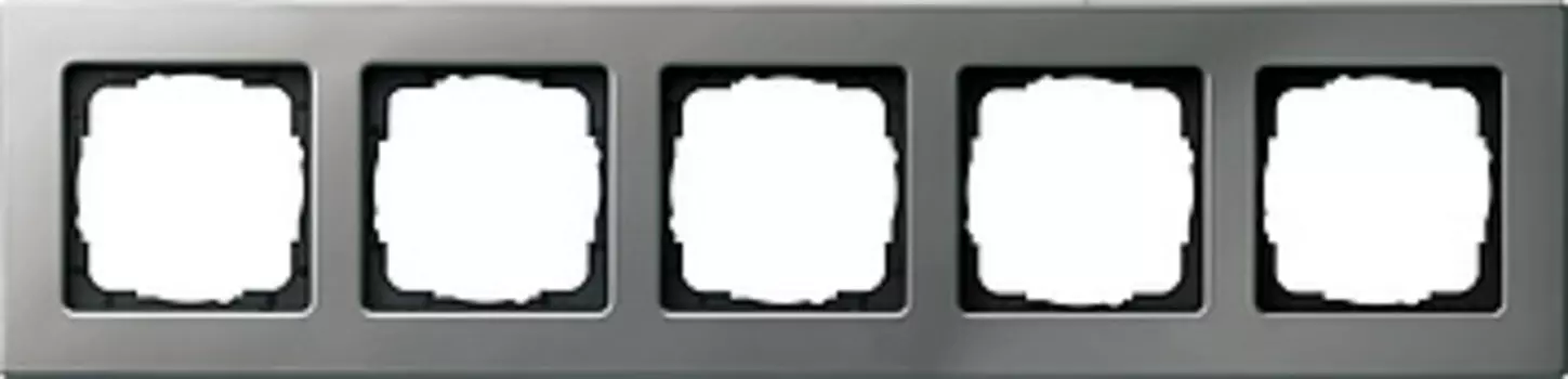 0215202 Рамка E22 Сталь 5-постовая Gira