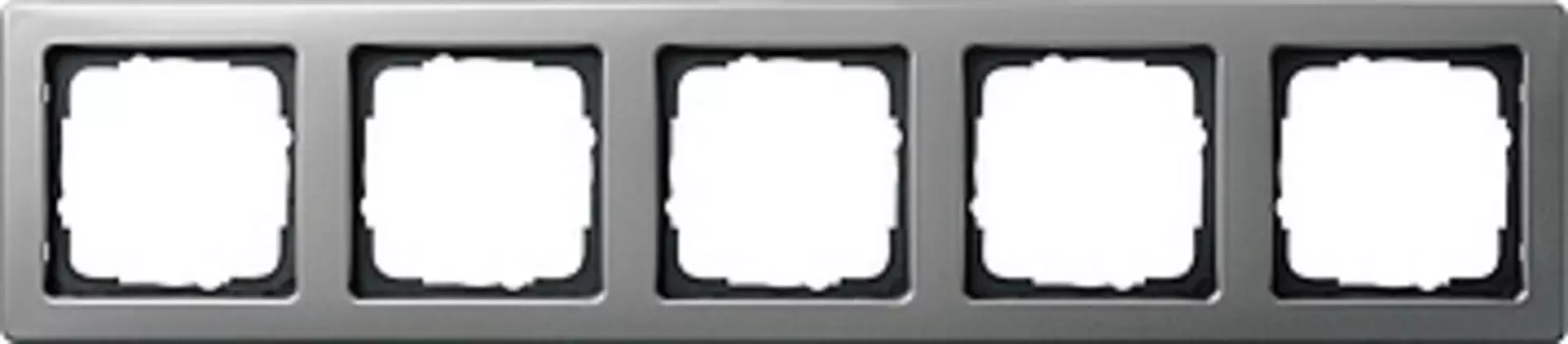 021521 Рамка E22 Сталь Edelstahl 21 5-постовая Gira