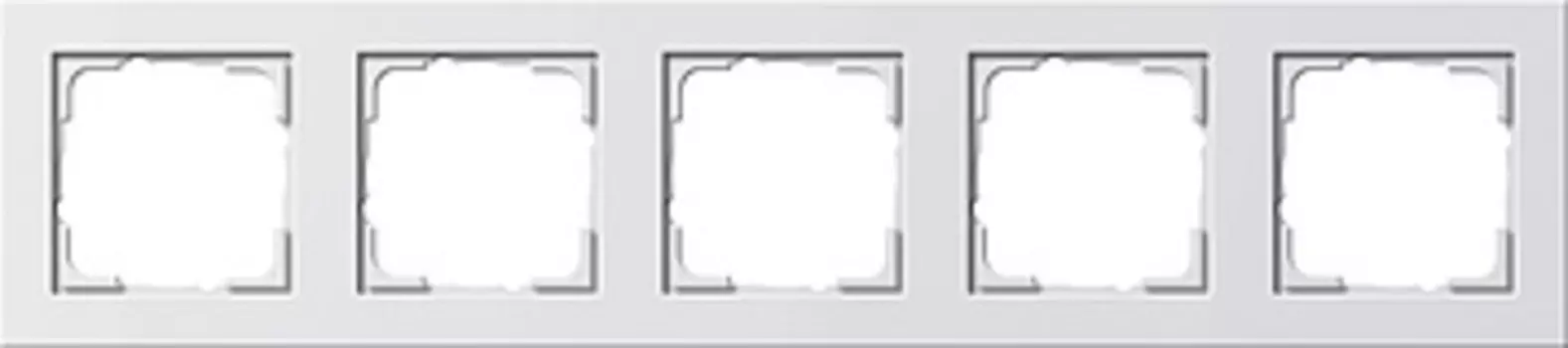 021522 Рамка E2 Белый матовый 5-постовая Gira