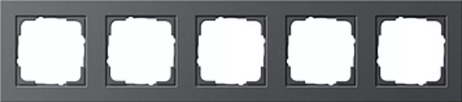 021523 Рамка E2 Антрацит 5-постовая Gira