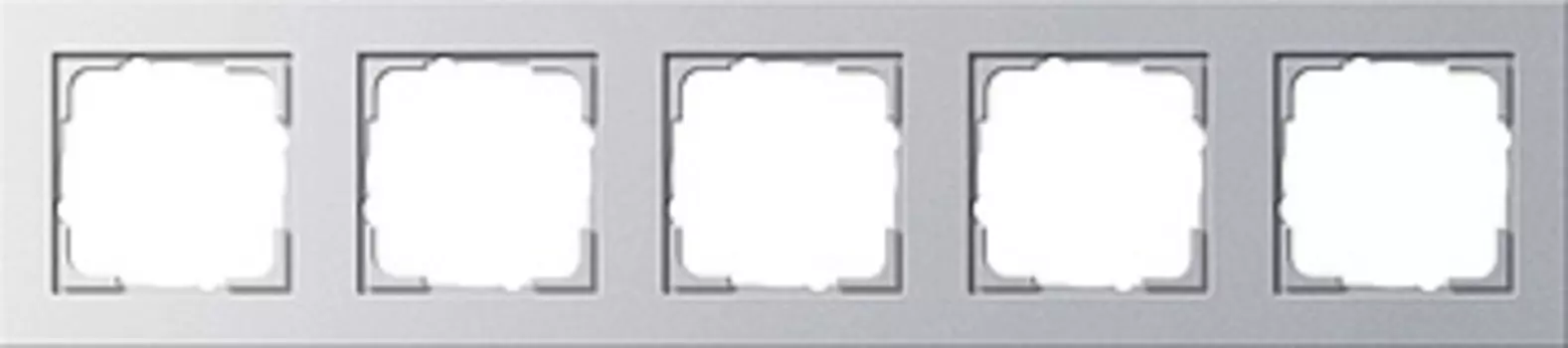 021525 Рамка E2 Алюминий 5-постовая Gira